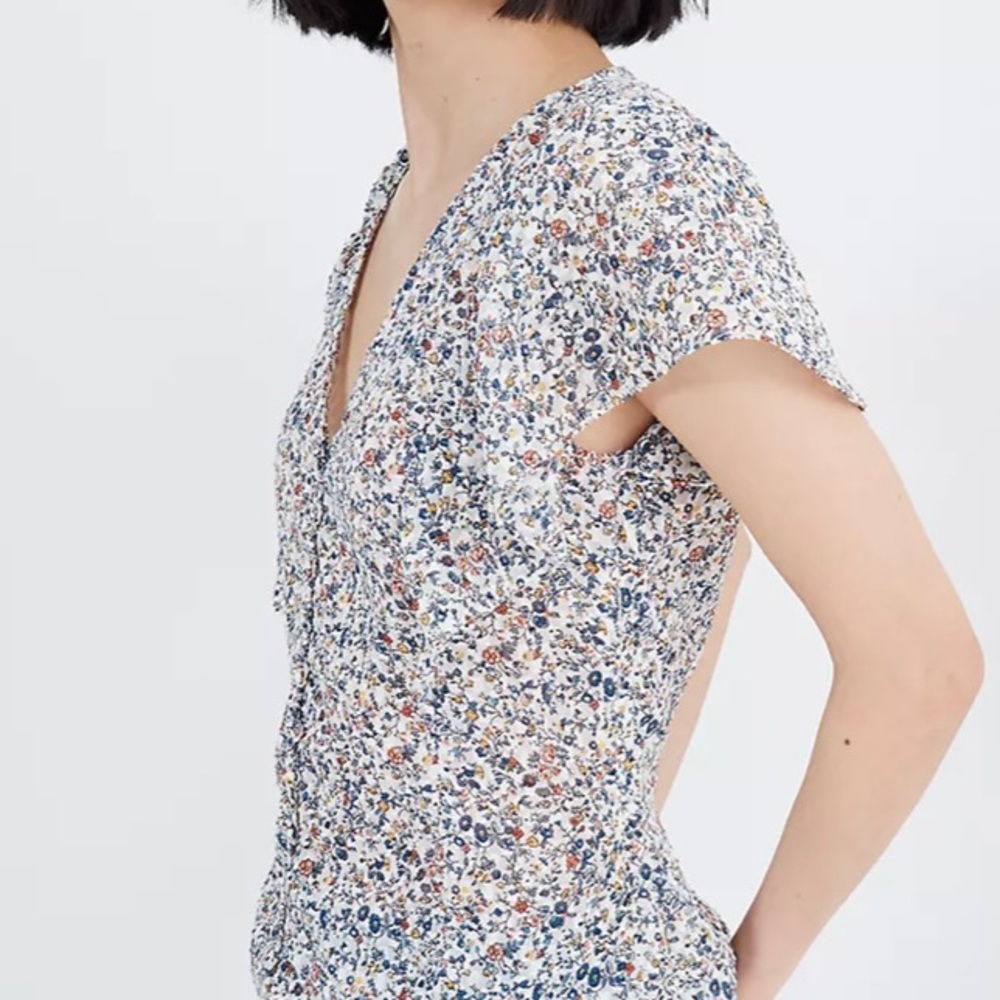 Madewell Carmelina Flutter-Sleeve Top